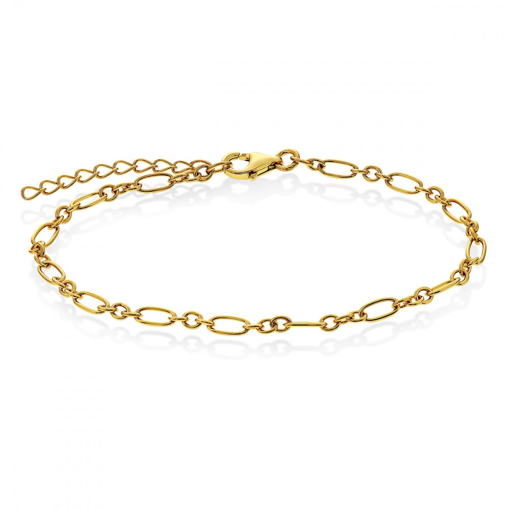 Armbånd i forgylt sølv 17+3 cm, modell 62351