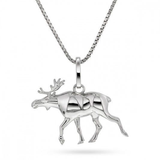 Greetings from Norway smykke i sølv, elgmotiv 24 mm, bilde 2 av 2