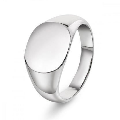 Ring i sølv, oval signetring, str. 54-66, bilde 1 av 2