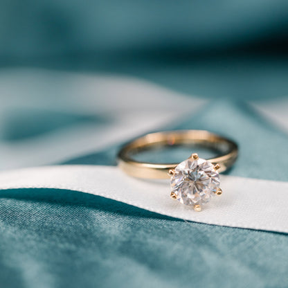 Gems ring i 14 karat gult gull med labdiamant 2,00 ct, bilde 5 av 7