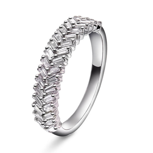Ring i hvitt gull med diamanter for dame, bilde 1 av 3