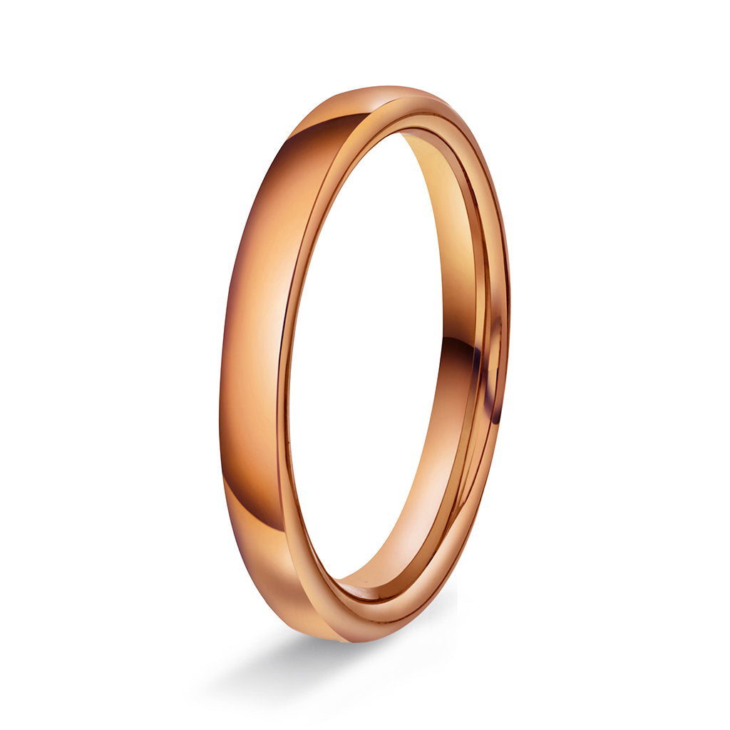 Ring i 14 karat rosé gull, innvendig oval, bilde 1 av 6