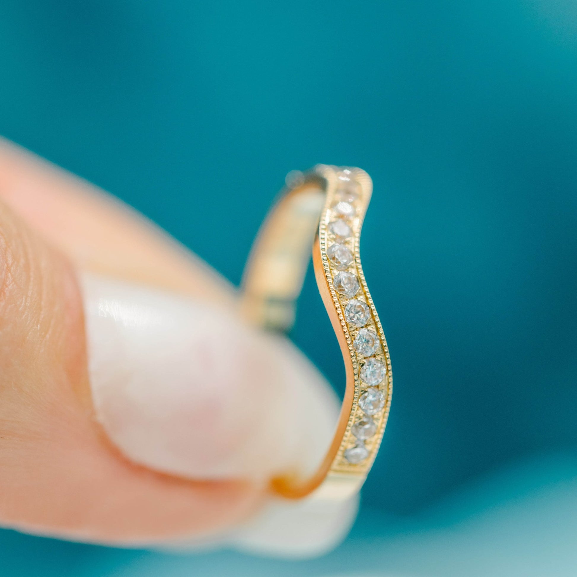 Fairytale ring gull LAB diamanter 0,30 c N240623 - Bjerveur.noFairytale ring gull LAB diamanter 0,30 c N240623