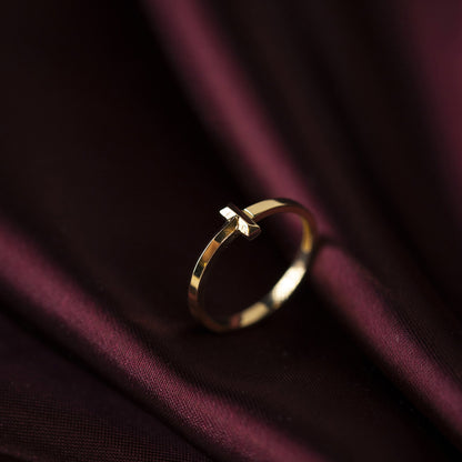 Ring i 14 karat gult gull, bilde 2 av 3
