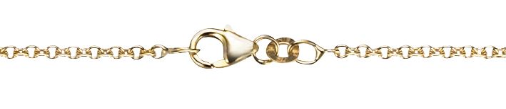 Aurum halskjede i 585 gull med rund anker 1,1 mm, bilde 4 av 8