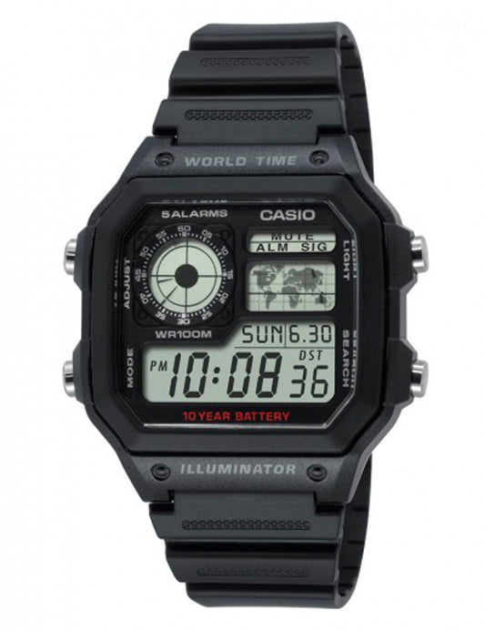 Casio Timeless AE-1200WH-1AVEF herreklokke i resin