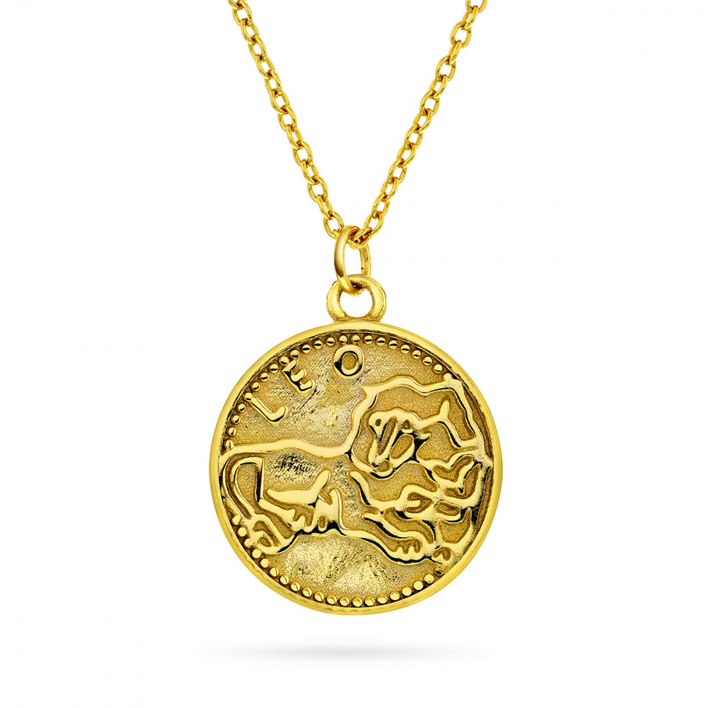 Zodiacs anheng i forgylt sølv, tosidig, 16 mm, bilde 8 av 24