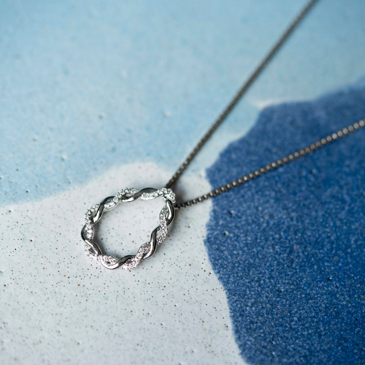 Anheng i 585 gull med diamanter 0,15 ct, bilde 4 av 4
