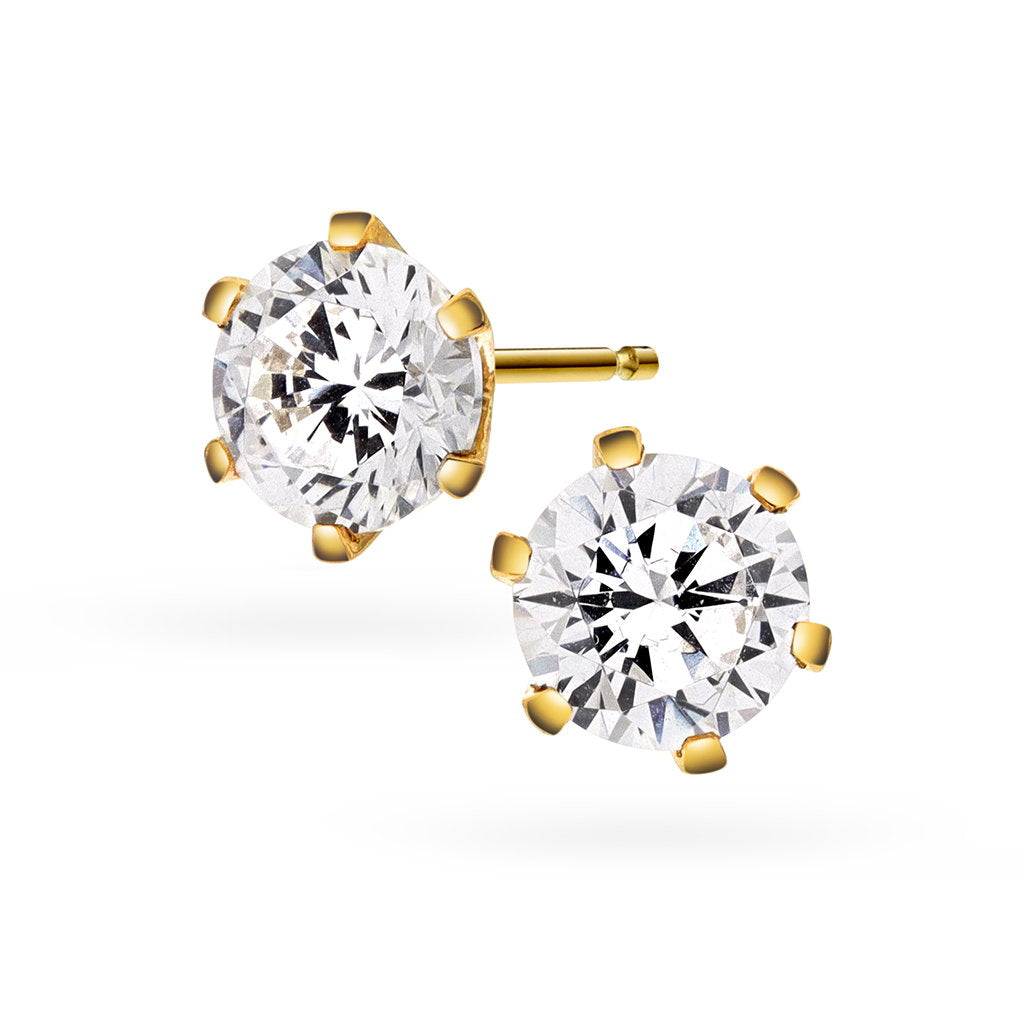 Gems Contessa øredobber i 14 karat gult gull med labdiamant 7,5 mm, bilde 1 av 5