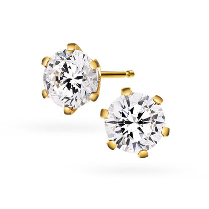 Gems Contessa øredobber i 14 karat gult gull med labdiamant 7,5 mm, bilde 1 av 5