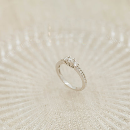 Ring i 14 karat hvitt gull med diamanter 0,45 ct, bilde 2 av 4
