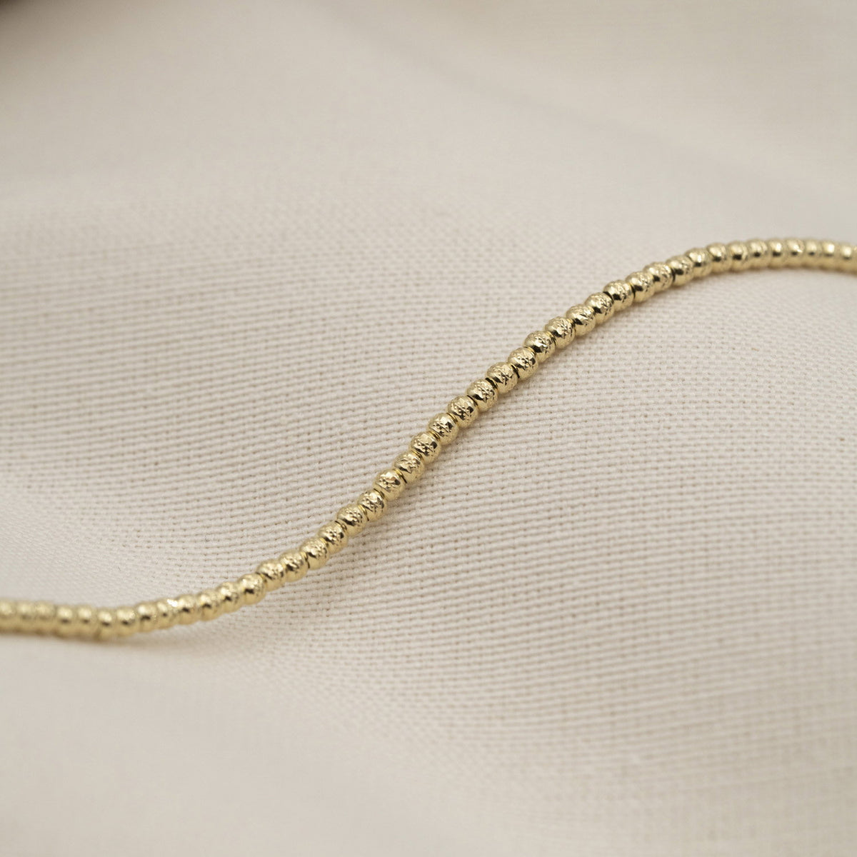 Armbånd i forgylt sølv med kuler, 17+2 cm, bilde 3 av 4
