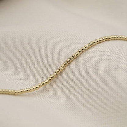 Armbånd i forgylt sølv med kuler, 17+2 cm, bilde 3 av 4