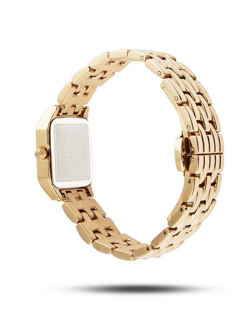 Classic Square Gullfarget Stål / Hvit 18x19mm SKU | MO334 - Bjerveur.noClassic Square Gullfarget Stål / Hvit 18x19mm SKU | MO334