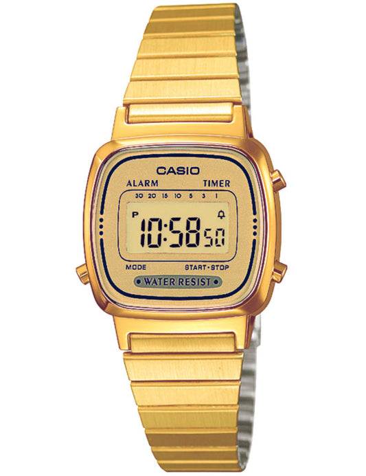 Casio Vintage LA670WEGA-9EF dameklokke i stål