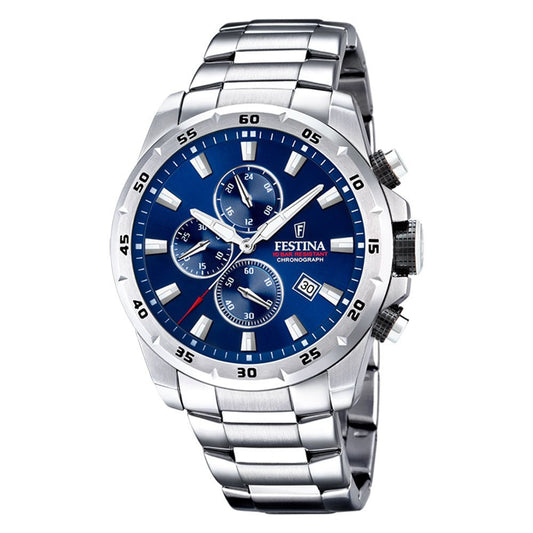 Festina 100m, chrono,lenke, blå skive F20463 - 2 - Bjerveur.noFestina 100m, chrono,lenke, blå skive F20463 - 2