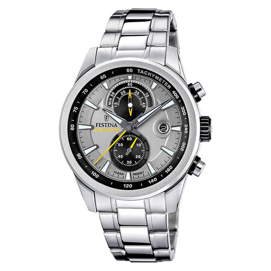 Festina 100m, chrono,lenke, grå skive F20694 - 4 - Bjerveur.noFestina 100m, chrono,lenke, grå skive F20694 - 4