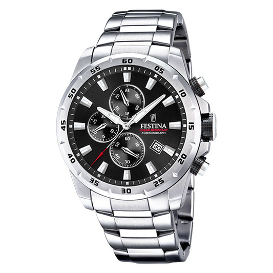 Festina 100m, chrono,lenke, sort skive F20463 - 4 - Bjerveur.noFestina 100m, chrono,lenke, sort skive F20463 - 4