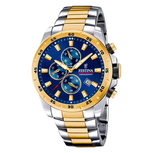 Festina 100m,bic, chrono ,blå skive F20562 - 2 - Bjerveur.noFestina 100m,bic, chrono ,blå skive F20562 - 2
