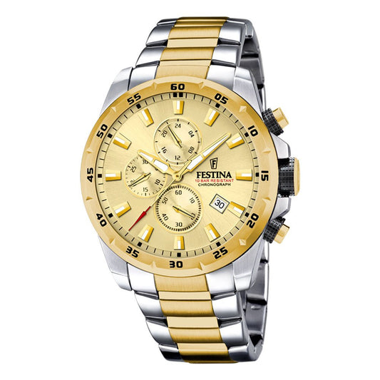Festina 100m,bic, chrono ,gul skive F20562 - 1 - Bjerveur.noFestina 100m,bic, chrono ,gul skive F20562 - 1