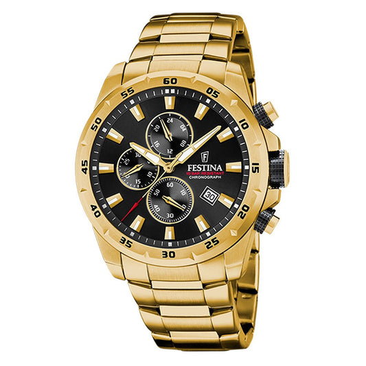 Festina 100m,dubl, chrono ,sort skive F20541 - 4 - Bjerveur.noFestina 100m,dubl, chrono ,sort skive F20541 - 4