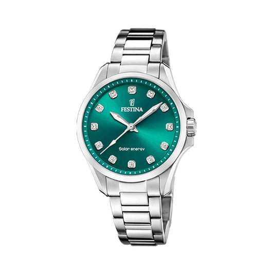 Festina dame, grønn skive, steiner, solar F20654 - 3 - Bjerveur.noFestina dame, grønn skive, steiner, solar F20654 - 3