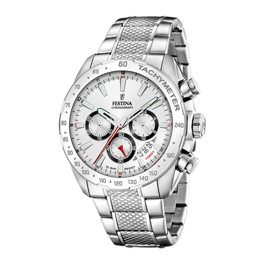 Festina hr.lenke.chrono. sølv skive - Bjerveur.noFestina hr.lenke.chrono. sølv skive