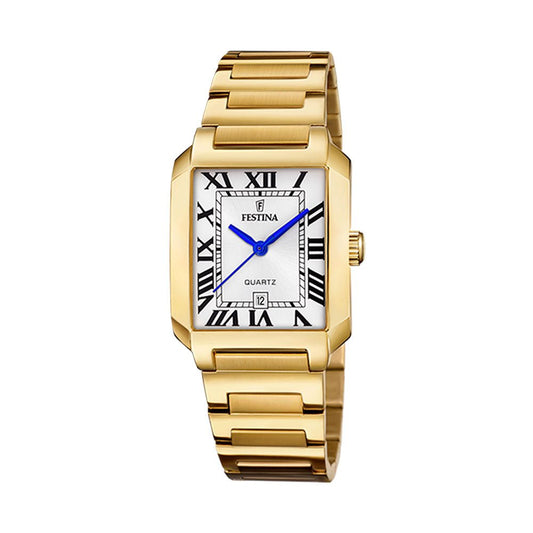 Festina pvd 50m,lenke,rektangulær, hvit skive romer F20680 - 1 - Bjerveur.noFestina pvd 50m,lenke,rektangulær, hvit skive romer F20680 - 1