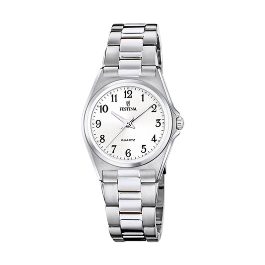 Festina stål 50m, lenke, hvit skive,alle tall F20553 - 1 - Bjerveur.noFestina stål 50m, lenke, hvit skive,alle tall F20553 - 1
