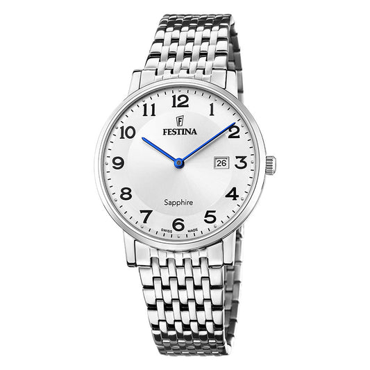 Festina Swiss Made, hr, lenke, hvit skive alle tall F20018 - 4 - Bjerveur.noFestina Swiss Made, hr, lenke, hvit skive alle tall F20018 - 4