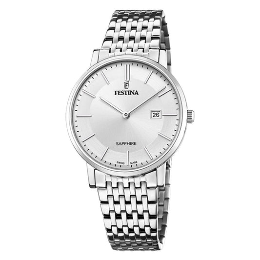 Festina Swiss Made, hr, lenke, hvit skive indeks F20018 - 1 - Bjerveur.noFestina Swiss Made, hr, lenke, hvit skive indeks F20018 - 1
