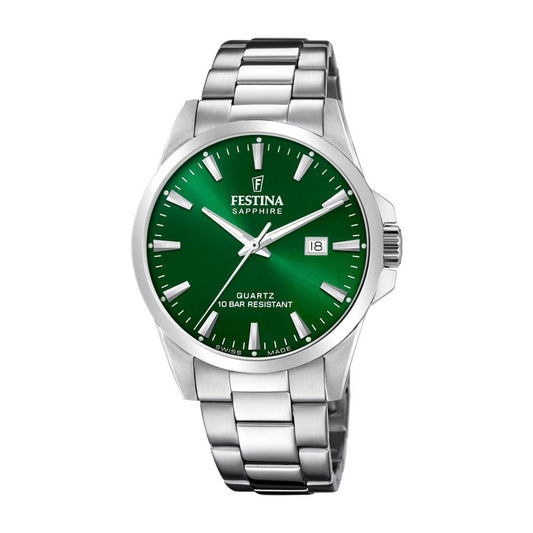 Festina Swiss Made, hr,100m, lenke, grønn skive F20024 - 6 - Bjerveur.noFestina Swiss Made, hr,100m, lenke, grønn skive F20024 - 6