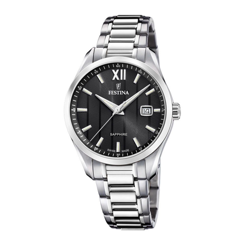 Festina Swiss Made,hr,lenke ,sort skive, index - Bjerveur.noFestina Swiss Made,hr,lenke ,sort skive, index