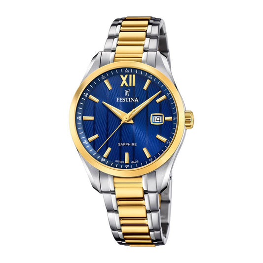 Festina Swiss Made,hr,lenke,bic, blå skive, index F20027 - 2 - Bjerveur.noFestina Swiss Made,hr,lenke,bic, blå skive, index F20027 - 2
