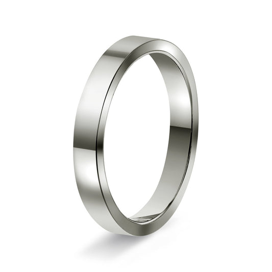 Ring i 14 karat hvitt gull, innvendig rektangulær, bilde 1 av 6