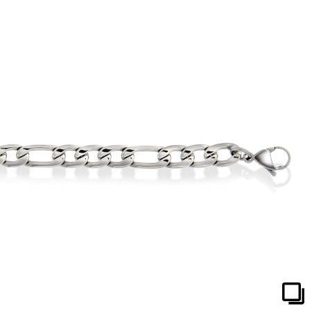 FIGARO KJEDE I STÅL 7,5 MM 60 CM 44368.60 - Bjerveur.noFIGARO KJEDE I STÅL 7,5 MM 60 CM 44368.60