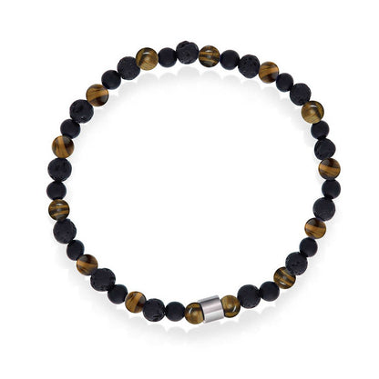 F&S armbånd med stenperler, sort/brun 972595 - Bjerveur.noF&S armbånd med stenperler, sort/brun 972595