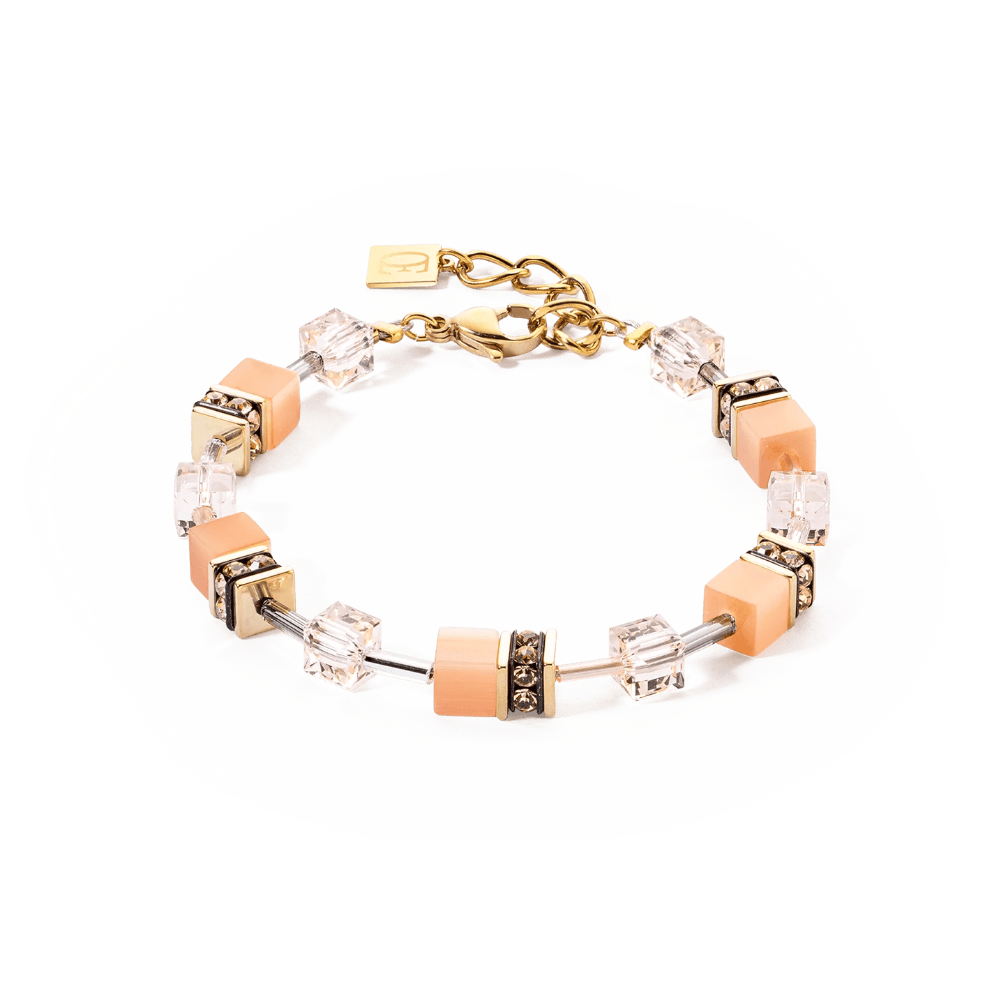 GeoCUBE® Iconic Mono Gold armbånd Apricot Crush 4020300230 - Bjerveur.noGeoCUBE® Iconic Mono Gold armbånd Apricot Crush 4020300230
