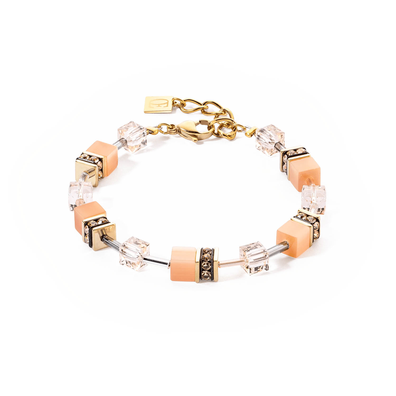 GeoCUBE® Iconic Mono Gold armbånd Apricot Crush 4020300230 - Bjerveur.noGeoCUBE® Iconic Mono Gold armbånd Apricot Crush 4020300230