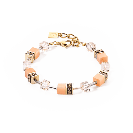 GeoCUBE® Iconic Mono Gold armbånd Apricot Crush 4020300230 - Bjerveur.noGeoCUBE® Iconic Mono Gold armbånd Apricot Crush 4020300230