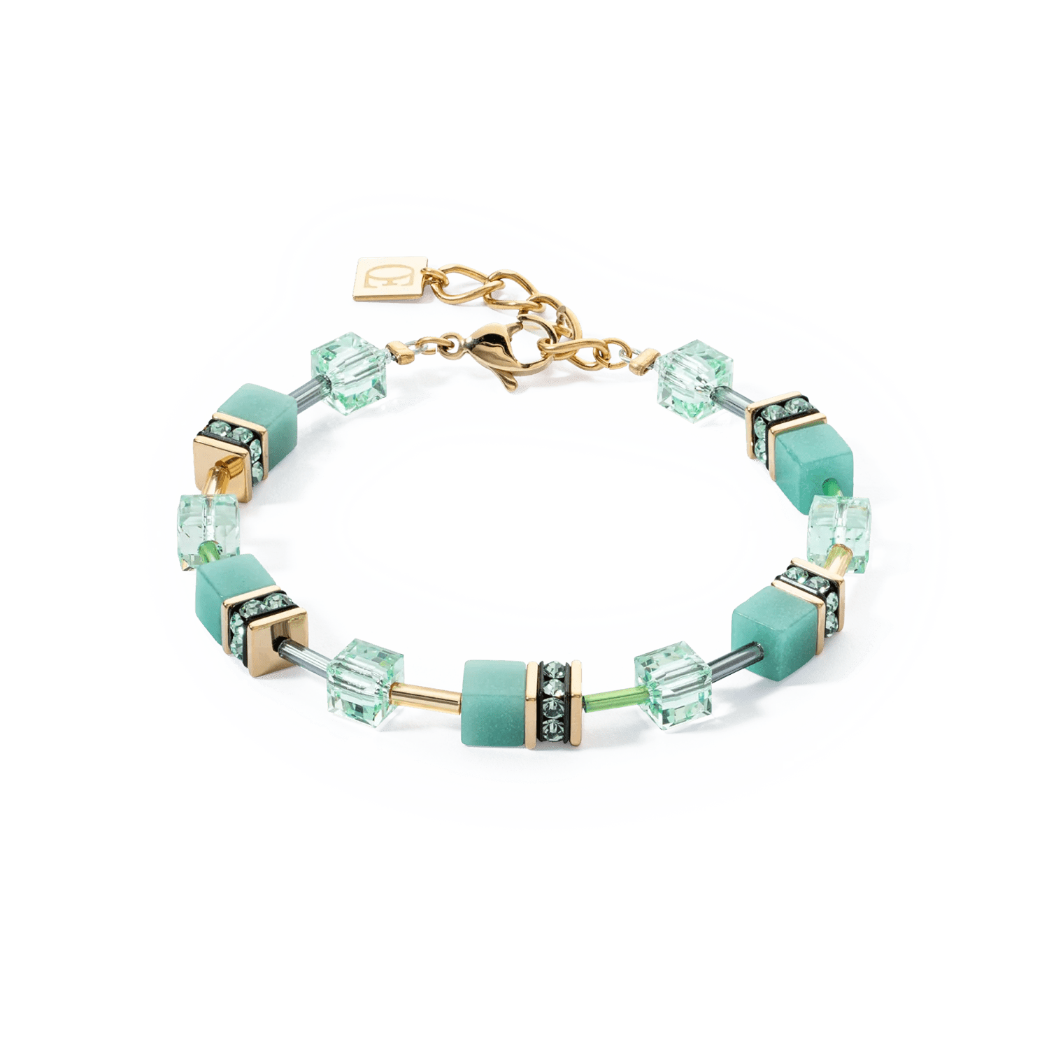 GeoCUBE® Iconic Mono Gold armbånd grønt 4020300533 - Bjerveur.noGeoCUBE® Iconic Mono Gold armbånd grønt 4020300533