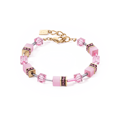 GeoCUBE® Iconic Mono Gold armbånd rosa 4020301920 - Bjerveur.noGeoCUBE® Iconic Mono Gold armbånd rosa 4020301920
