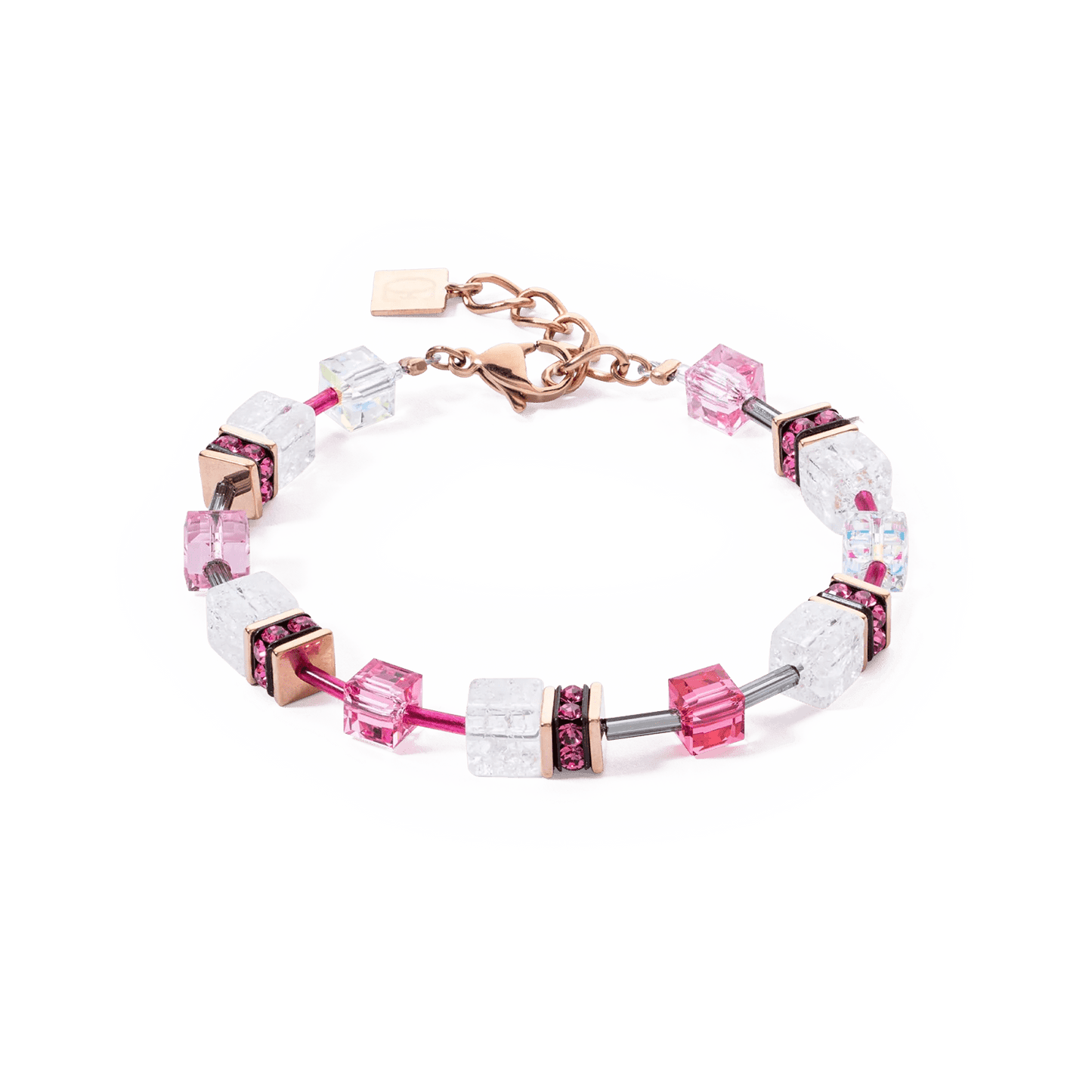 GeoCUBE® Iconic Nature armbånd rosa hvit 3018300400 - Bjerveur.noGeoCUBE® Iconic Nature armbånd rosa hvit 3018300400