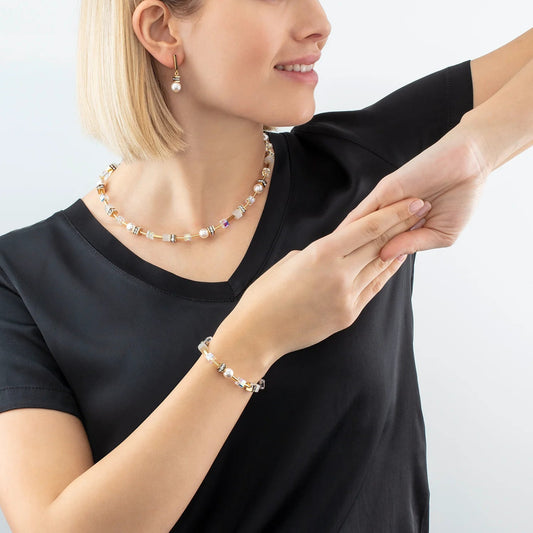 GeoCUBE® Iconic Pearl Mix armbånd gull - hvit 4081301416 - Bjerveur.noGeoCUBE® Iconic Pearl Mix armbånd gull - hvit 4081301416