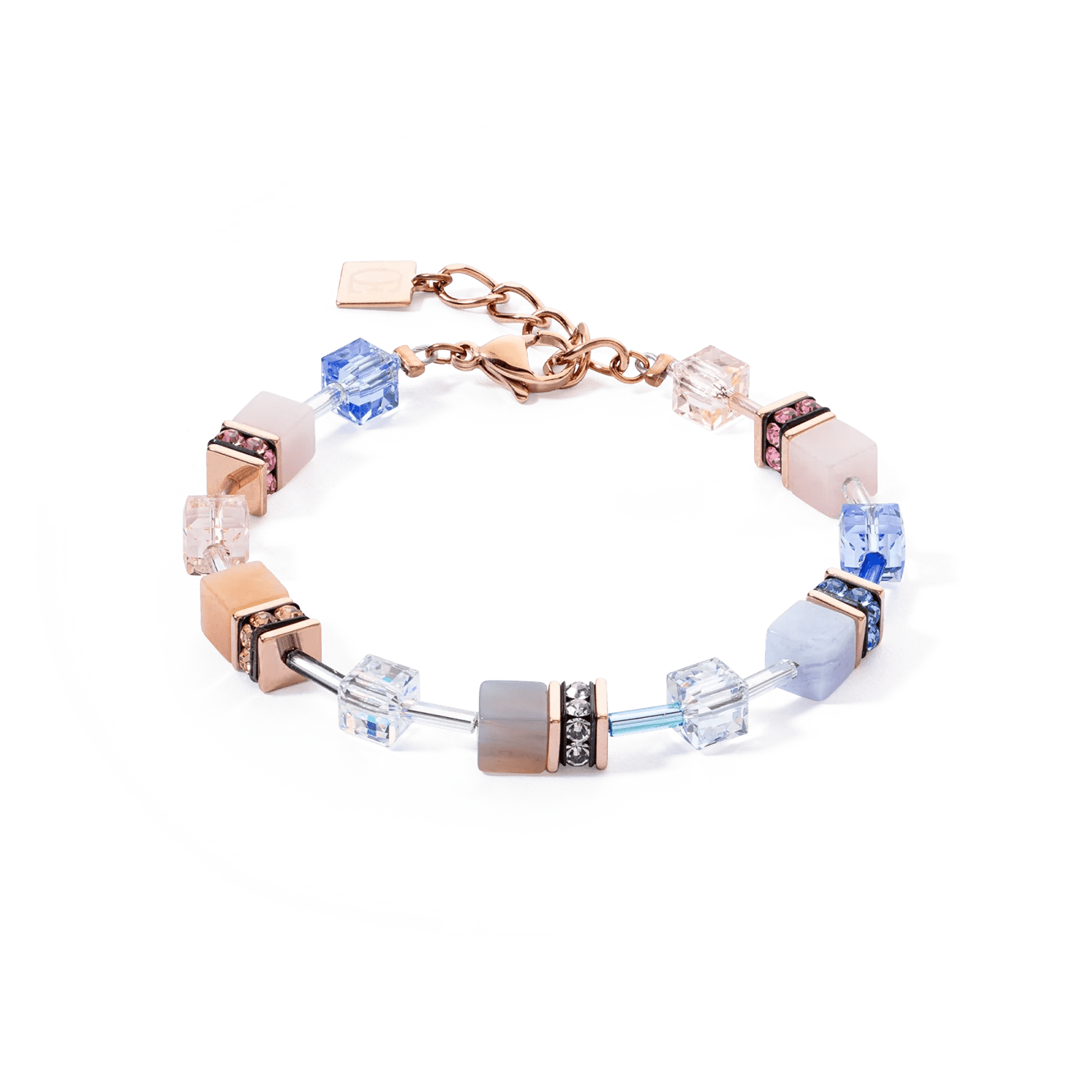 GeoCUBE® Iconic Precious armbånd lys blå - beige 4905300738 - Bjerveur.noGeoCUBE® Iconic Precious armbånd lys blå - beige 4905300738