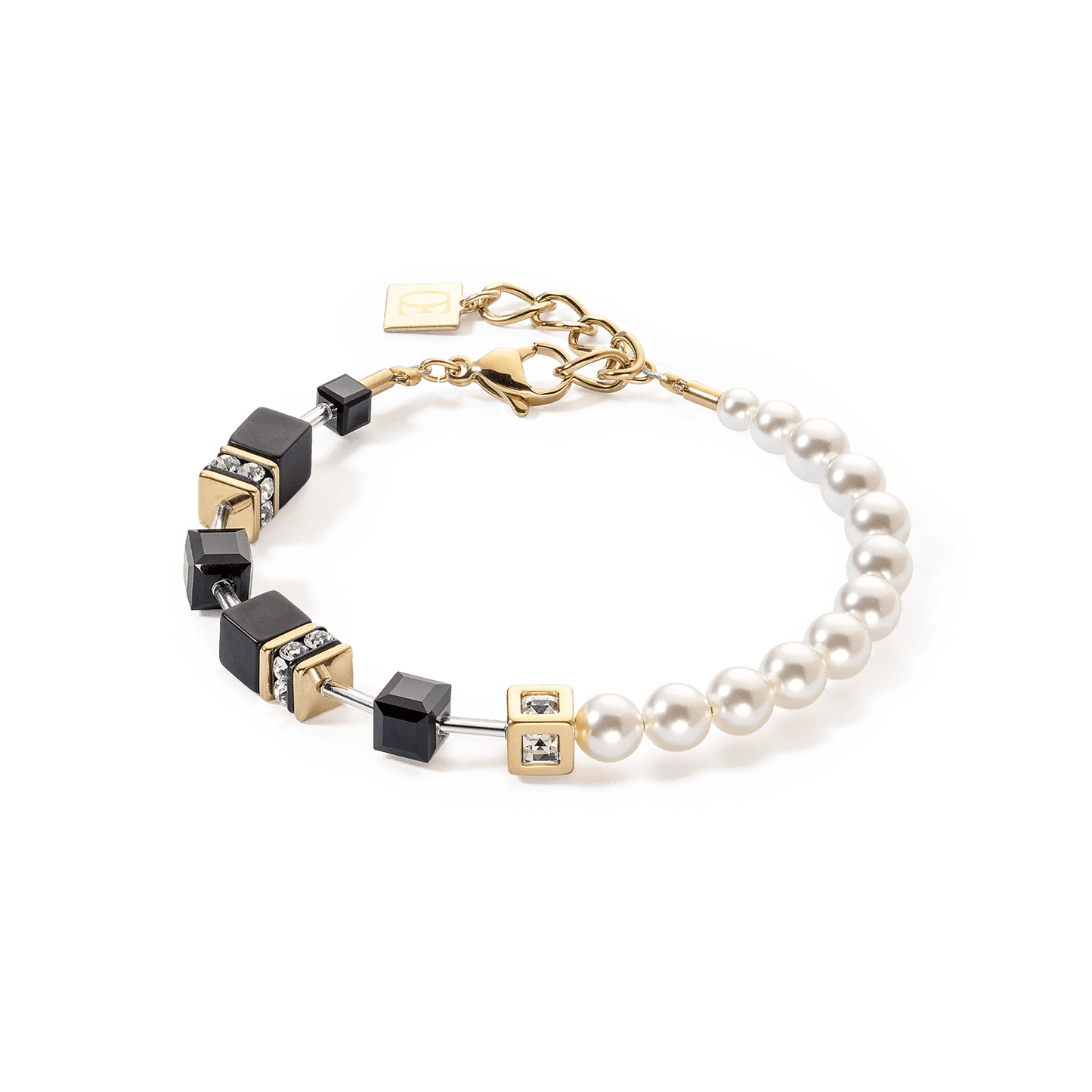GeoCUBE® Precious Fusion Pearls armbånd svart - gull 5086301316 - Bjerveur.noGeoCUBE® Precious Fusion Pearls armbånd svart - gull 5086301316