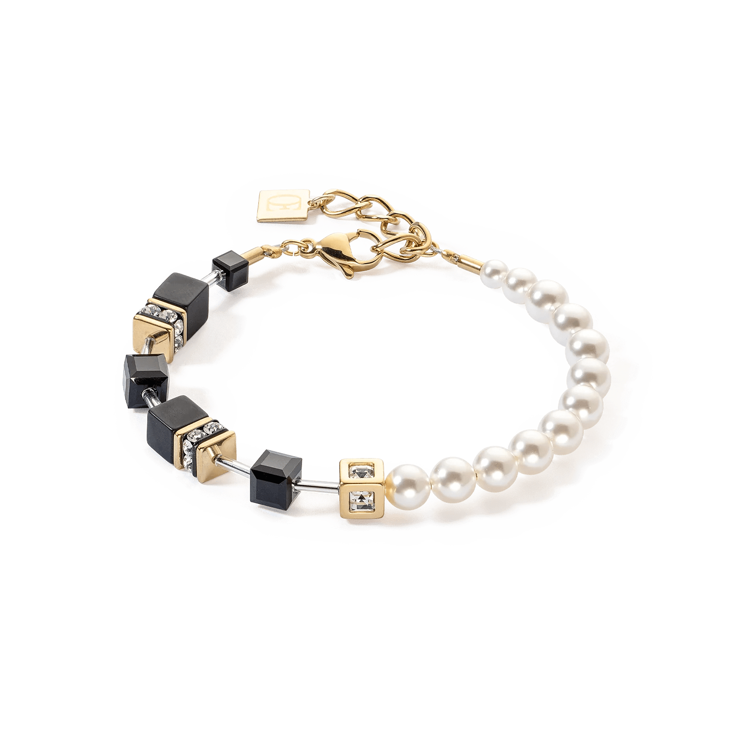 GeoCUBE® Precious Fusion Pearls armbånd svart - gull 5086301316 - Bjerveur.noGeoCUBE® Precious Fusion Pearls armbånd svart - gull 5086301316