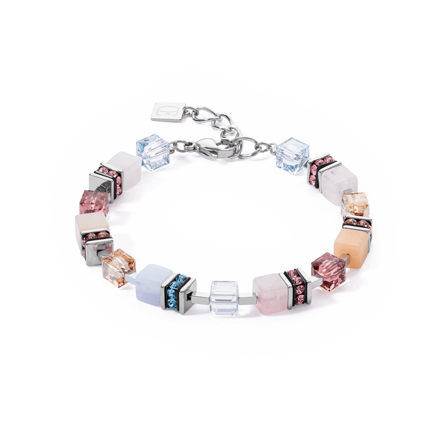 GeoCUBE® Precious Statement armbånd sølv - pastell 3039300738 - Bjerveur.noGeoCUBE® Precious Statement armbånd sølv - pastell 3039300738