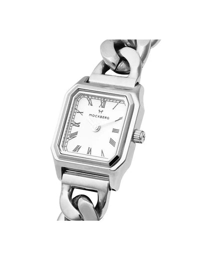 Grace Stål / Hvit 18x19mm SKU | MO304 - Bjerveur.noGrace Stål / Hvit 18x19mm SKU | MO304