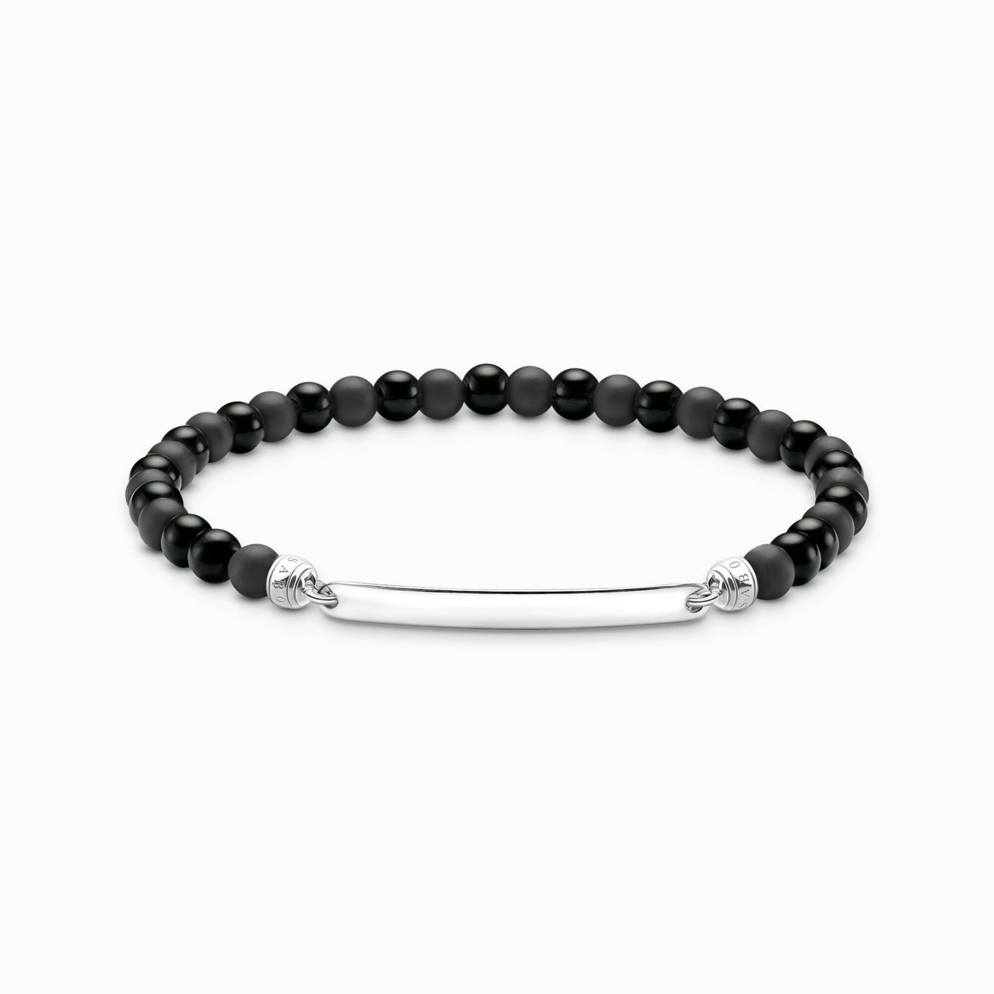 Graverbart armbånd med obsidianperler A2179 - 023 - 11 - Bjerveur.noGraverbart armbånd med obsidianperler A2179 - 023 - 11